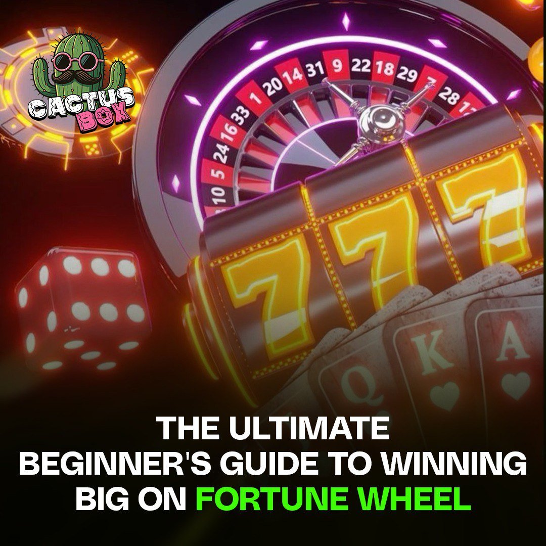 A beginner spinning the fortune wheel in a casino, aiming to win big prizes